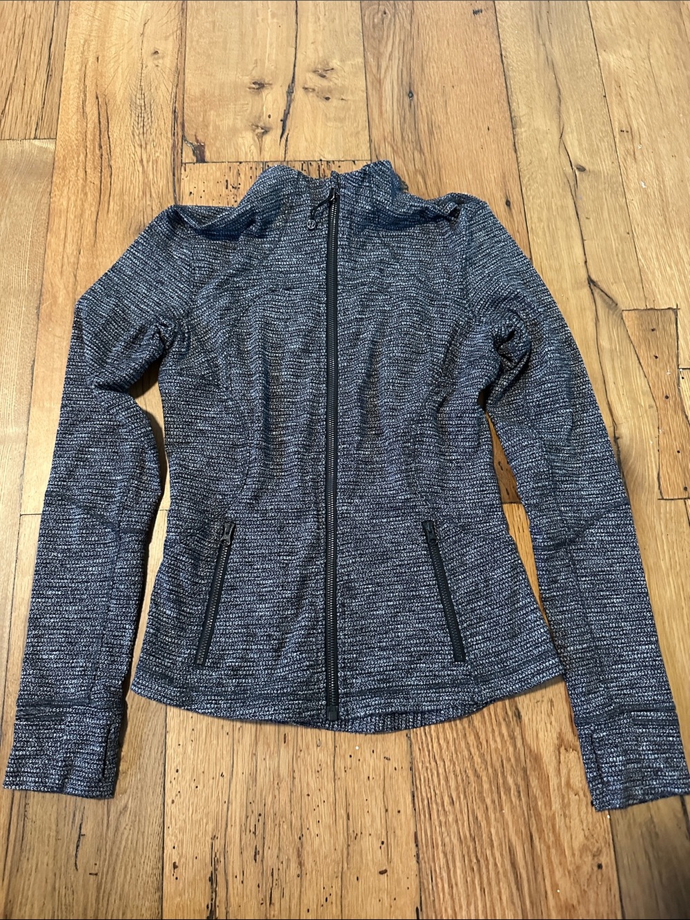 lululemon athletica Heathered Charcoal Full-Zip Bomber Jacket